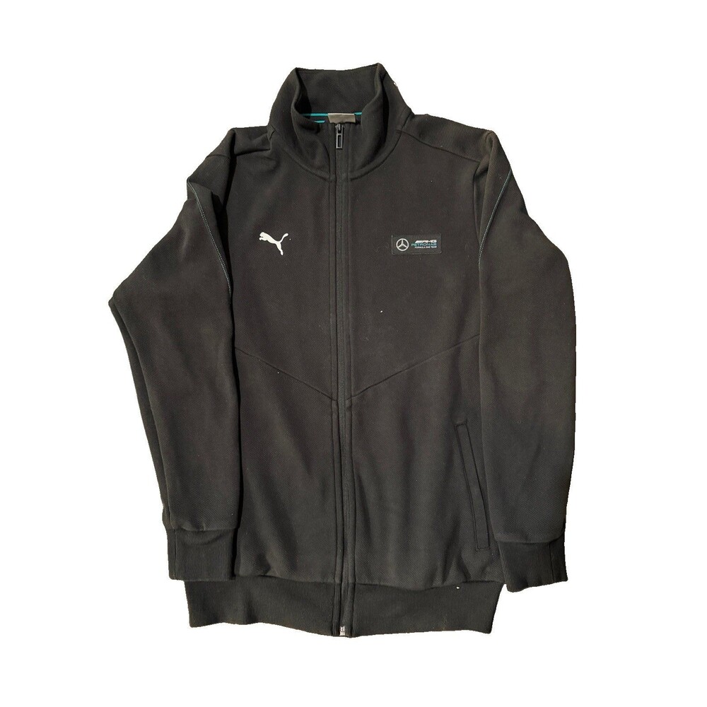 Puma Mercedes AMG Petronas F1 Team Black Hooded Sweat Jacket Mens Size Small New